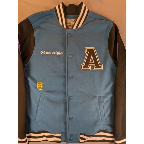 Brooklyn Cloth MFG Co. Varsity Jacket Large Awake and Alive Letter Graphic - Picture 13 of 13